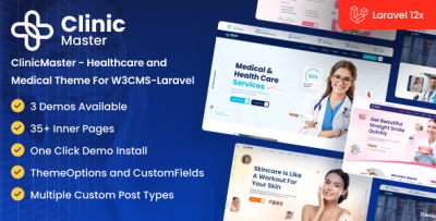 ClinicMaster - Healthcare and Medical Theme For W3CMS-Laravel