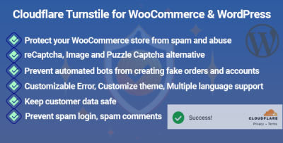 Cloudflare Turnstile for WooCommerce and WordPress