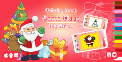 Coloring Book: Santa Claus - HTML5 Game Template