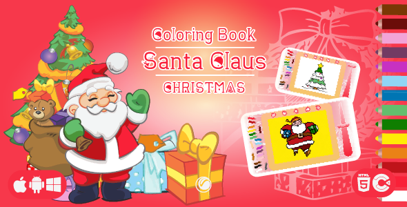 Coloring Book: Santa Claus - HTML5 Game Template Coloring Book: Santa Claus - HTML5 Game Template