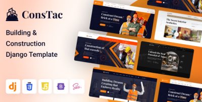 ConsTac - Construction & Building Django Template