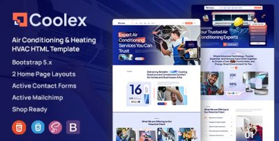 Coolex - Air Conditioning & Heating HVAC HTML Template