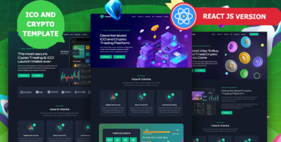 CryptoLab - React js ICO Landing Page & ICO Crypto Template