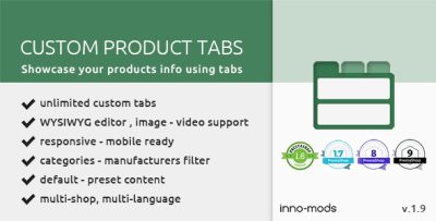 Custom Product Tabs for Prestashop