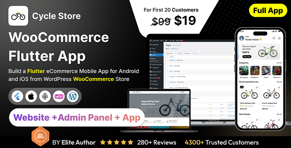 Cycle Store App - E-commerce Store app in Flutter (Android, iOS) with WooCommerce Full App Cycle Store App - E-commerce Store app in Flutter (Android, iOS) with WooCommerce Full App