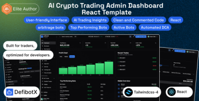 DefibotX - AI Crypto Trading Admin Dashboard React Template