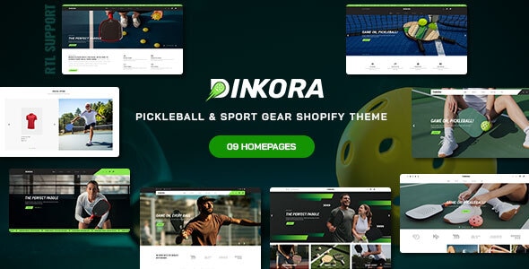 Dinkora - Pickleball & Sport Gears Shopify Theme Dinkora - Pickleball & Sport Gears Shopify Theme