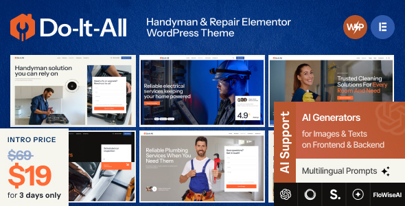Do-It-All - Handyman & Repair Elementor WordPress Theme Do-It-All - Handyman & Repair Elementor WordPress Theme