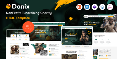 Donix - Nonprofit Charity & Fundraising HTML5 Template