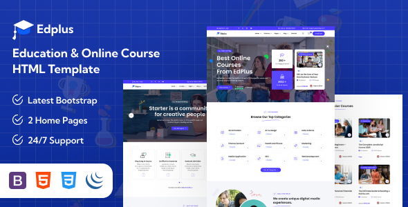 Edplus - Education & Online Course HTML Template Edplus - Education & Online Course HTML Template