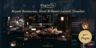 Elegencia - Royale Restaurant, Hotel & Resort Laravel 12 Template