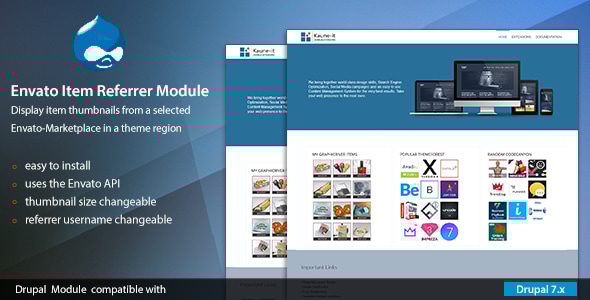 Envato Item Referrer Module for Drupal 7 Envato Item Referrer Module for Drupal 7