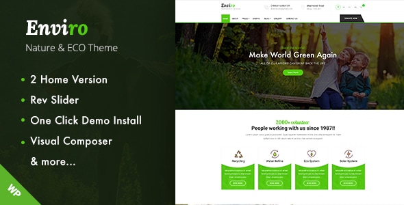 Enviro - Environment WordPress Theme Enviro - Environment WordPress Theme