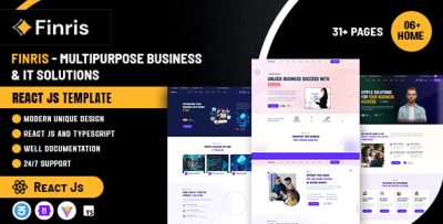 Finris - Multipurpose Business & IT Solutions React JS Template