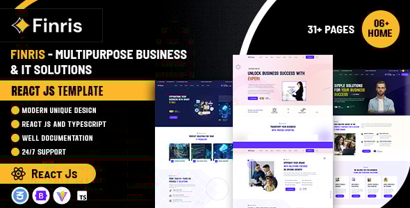 Finris - Multipurpose Business & IT Solutions React JS Template Finris - Multipurpose Business & IT Solutions React JS Template