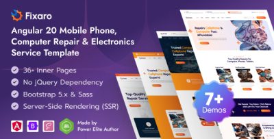 Fixaro - Angular 20 Multipurpose Repairing Services Template
