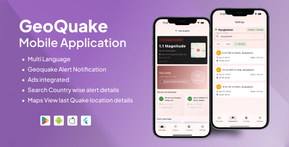 GeoQuake Alert Flutter application with Admob integration GeoQuake Alert Flutter application with Admob integration