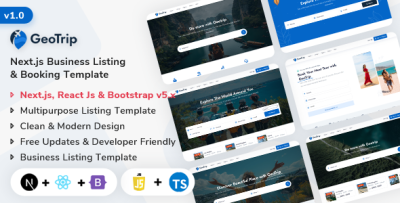 GeoTrip - Next.js Multipurpose Business Listing & Booking Template