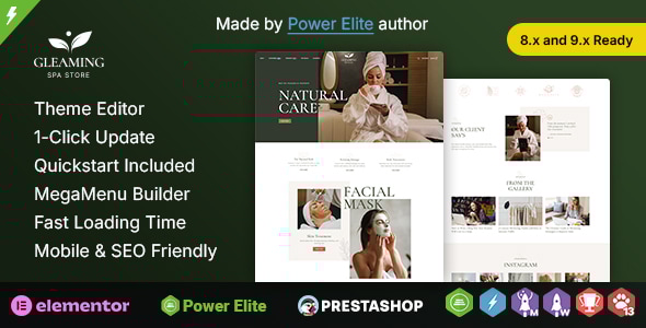 Gleaming - Wellness and Spa Salon Elementor PrestaShop Theme Gleaming - Wellness and Spa Salon Elementor PrestaShop Theme
