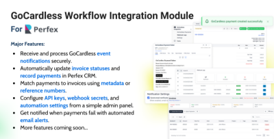 GoCardless Workflow Integration Module for Perfex CRM
