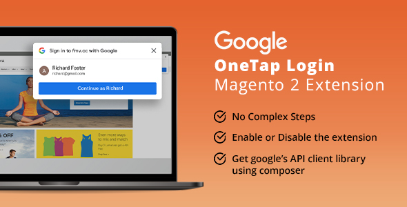 Google One Tap Login Magento 2 Extension Google One Tap Login Magento 2 Extension