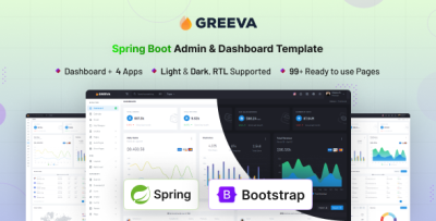 Greeva - Spring Boot Admin & Dashboard Template