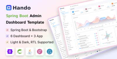 Hando - Spring Boot Admin & Dashboard Template