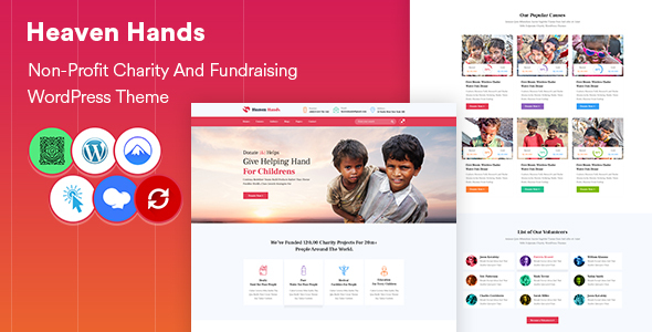 Heaven Hands- Non-Profit Charity & Fundraising WordPress Theme Heaven Hands- Non-Profit Charity & Fundraising WordPress Theme