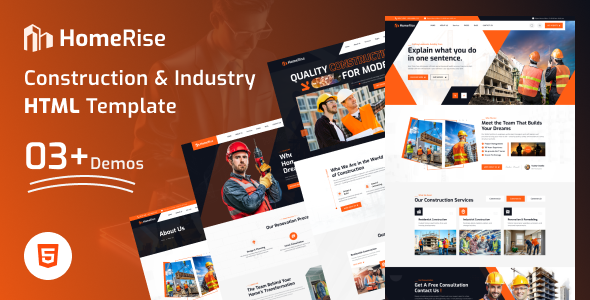 HomeRise – Construction & Industry HTML Template HomeRise – Construction & Industry HTML Template