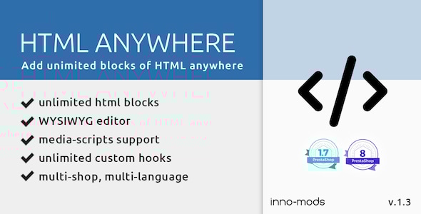 Html Anywhere for Prestashop Html Anywhere for Prestashop