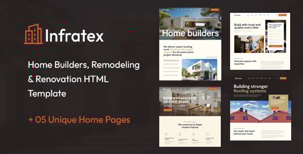 Infratex | Home Builder & Remodeling Service HTML Template Infratex | Home Builder & Remodeling Service HTML Template