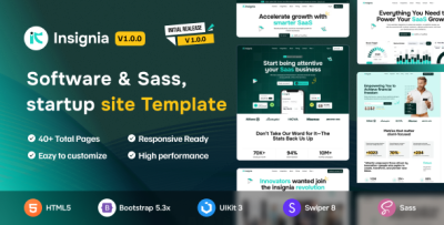 Insignia - Software, SaaS & Startup HTML5 Template