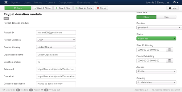 Joomla Paypal Donation Module Joomla Paypal Donation Module