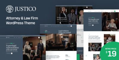 Justico – Attorney & Law Firm WordPress Theme