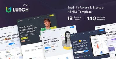 Lutch - SaaS, Software & Startup HTML5 Template