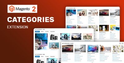 Magento 2 Categories Extension - Grid/Slider/Tabs Listing