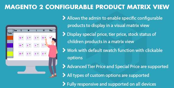 Magento 2 Configurable Product Matrix View Magento 2 Configurable Product Matrix View