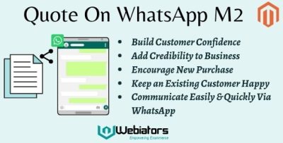 Magento 2 Whatsapp Quote By Webiators