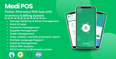 Medi POS – Flutter Pharmacy POS App with Inventory & Billing System (Android + iOS)