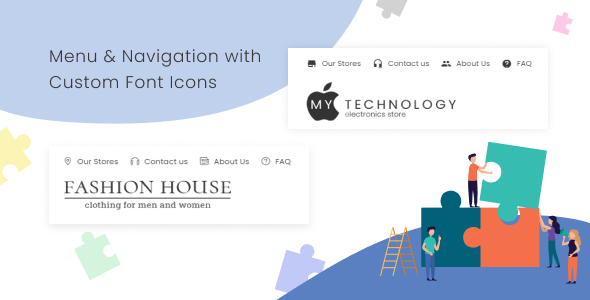 Menu & Navigation with Custom Font Icons Menu & Navigation with Custom Font Icons