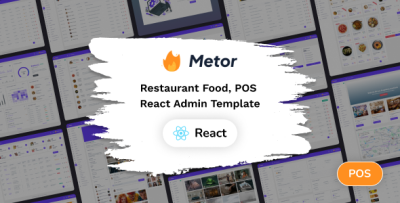 Metor - React v19 Restaurant Food Admin Dashboard Template