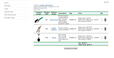 Multi Product Express Order Form Content Plugin