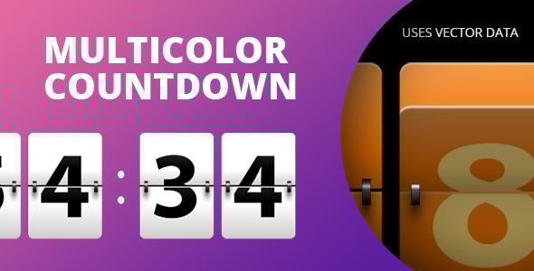 Multicolor Countdown for Adobe Muse. Multicolor Countdown for Adobe Muse.
