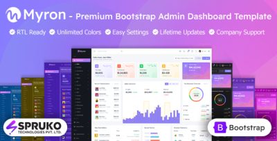 Myron – Multipurpose Bootstrap 5 HTML Admin Dashboard Template
