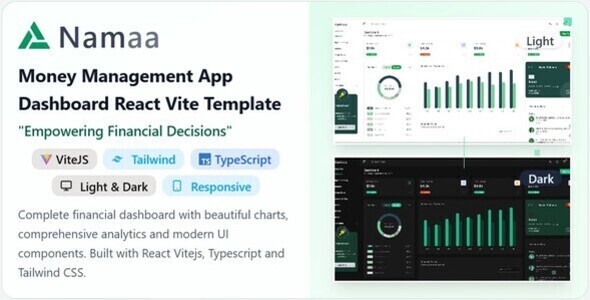 Namaa - Money Management App Dashboard React Template Namaa - Money Management App Dashboard React Template