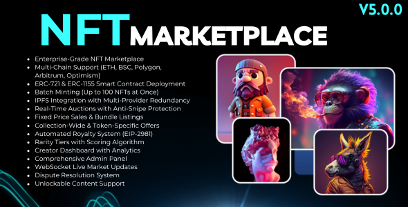 NFT Marketplace for Bicrypto - Multi-Chain NFT Trading, Smart Contract Deployment & Creator Tools NFT Marketplace for Bicrypto - Multi-Chain NFT Trading, Smart Contract Deployment & Creator Tools