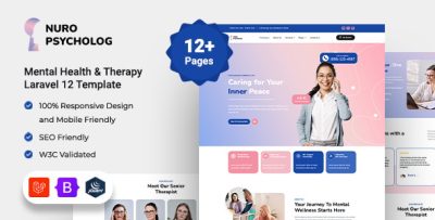Nuro - Mental Health & Therapy Laravel 12 Template