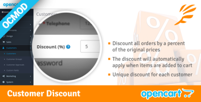 OpenCart 3 Customer Discount Extension