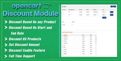 Opencart Discount Module