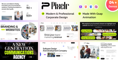 Pixelr - Creative Agency & Portfolio HTML Template